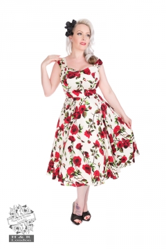 50s Ditsy Rose Floral Summer Dress