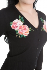 Black Rosy Cardigan