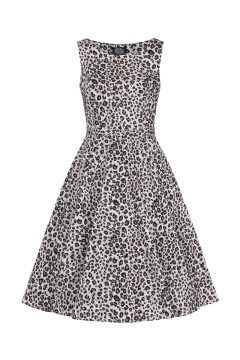 Zabrina Leopard Print Swing Dress