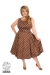 Cindy Polka Dot Swing Dress in Chocolate Brown Plus size