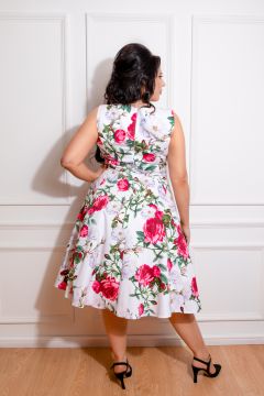 Debbie Floral Swing Dress in Plus Size