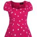 Claudia Flirty Fifties Style Polka Dot Dress In Hot Pink/White