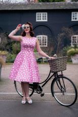 Lyra Polka Dot Swing Dress