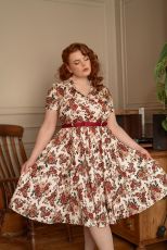 Autumn Rose Swing Dress in Plus Size