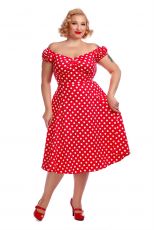 Dolores doll dress red polkadot