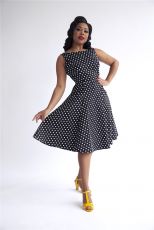 Hepburn black polka dot dress