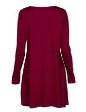 Tunic Pisara, long sleeve, wine