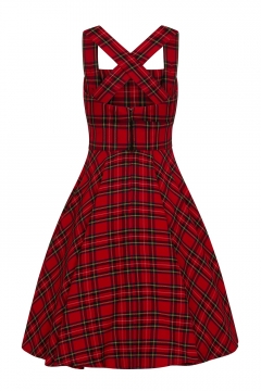 Irvine Pinafore Dress Red