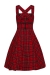 Irvine Pinafore Dress Red