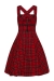 Irvine Pinafore Dress Red