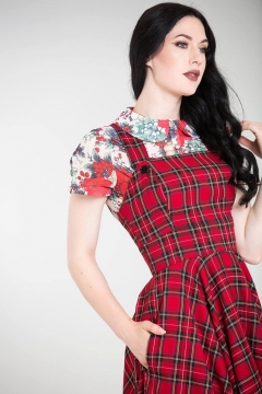 Irvine Pinafore Dress Red