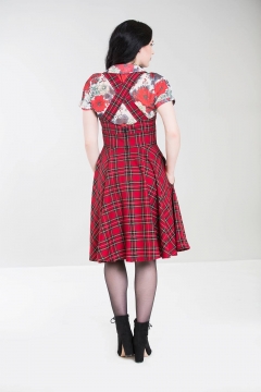 Irvine Pinafore Dress Red