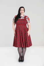 Irvine Pinafore Dress Red Plus Size