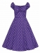 Dolores Pretty Polka Doll Dress purple