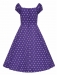 Dolores Pretty Polka Doll Dress purple