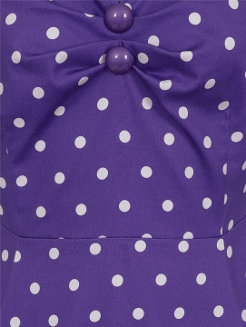Dolores Pretty Polka Doll Dress purple