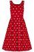 Amanda Scoop Neck Swing Dress Red & White Polka Premium Cotton