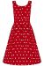 Amanda Scoop Neck Swing Dress Red & White Polka Premium Cotton