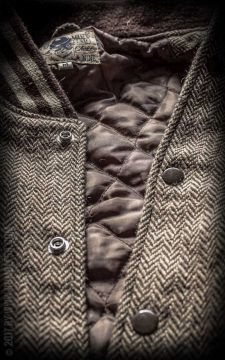 Baseball Jacket Monterey - Herringbone beige/brown