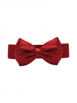 Bella bow belt red