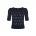 Collectif Vintage Chrissie Cherry Jumper navy 