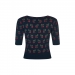 Collectif Vintage Chrissie Cherry Jumper navy 