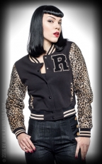 Ladies Sweat College Jacket - Leo Patch