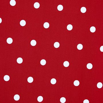 Amanda Scoop Neck Swing Dress Red & White Polka Premium Cotton