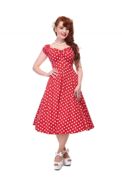 Dolores doll dress red polkadot