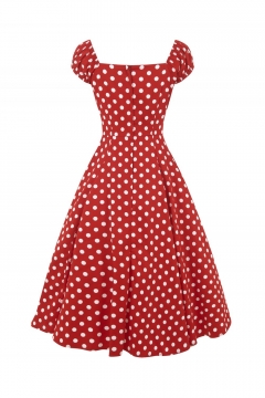 Dolores doll dress red polkadot