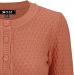 Cute Pattern Cropped Cardigan Sweater: DUSTY ORANGE