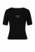 Heart Top Black Plus Size