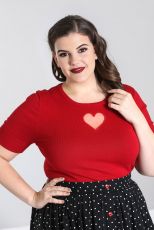 Heart Top red Plus Size 