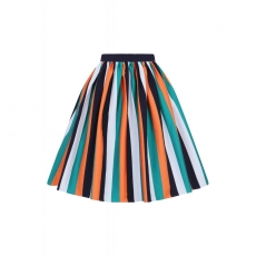 Jasmine Pumpkin Stripe Swing Skirt