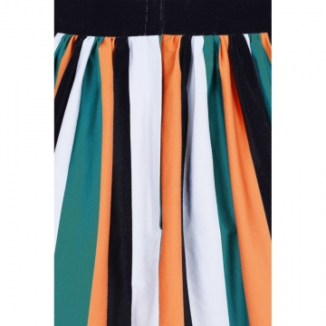 Jasmine Pumpkin Stripe Swing Skirt