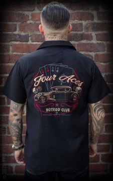 Lounge Shirt Four Aces - black