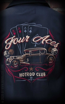 Lounge Shirt Four Aces - black