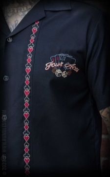 Lounge Shirt Four Aces - black