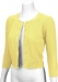 Cute Pattern Cropped Cardigan Sweater: BABY YELLOW 