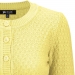 Cute Pattern Cropped Cardigan Sweater: BABY YELLOW 