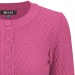 Cute Pattern Cropped Cardigan Sweater: MAGENTA