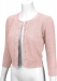 Cute Pattern Cropped Cardigan Sweater: PEACH BEIGE 