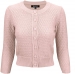 Cute Pattern Cropped Cardigan Sweater: PEACH BEIGE 