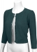 Cute Pattern Cropped Cardigan Sweater: PEACOCK