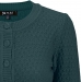 Cute Pattern Cropped Cardigan Sweater: PEACOCK