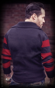 Racing Sweater Blank- black/red