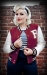 Ladies Sweat Collage Jacket bordeaux