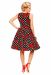 Annie Retro Swing Dress in Black Rose Polka