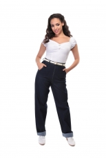 Collectif Mainline Siobhan Plain Jeans navy