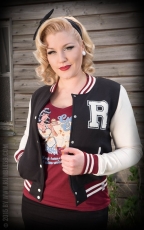 Ladies Sweat Collage Jacket Black     